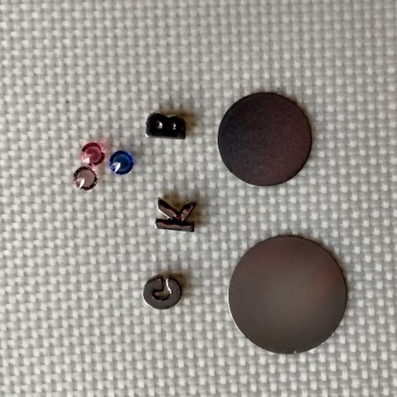 Silver Tone Locket with Black Charm and Trinkets Inside - Picture 4 of 6